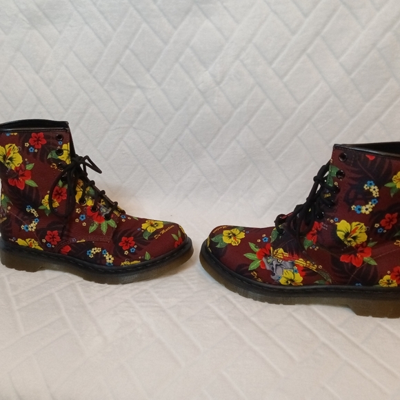 Tropical flower Dr.Marten boots - Picture 5 of 7
